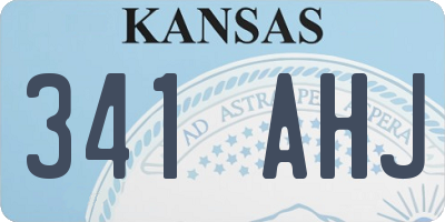 KS license plate 341AHJ