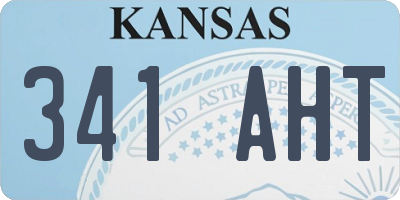 KS license plate 341AHT