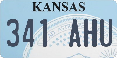 KS license plate 341AHU