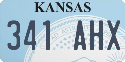 KS license plate 341AHX
