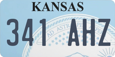 KS license plate 341AHZ