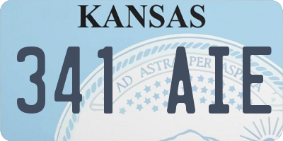 KS license plate 341AIE