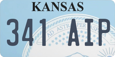 KS license plate 341AIP
