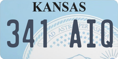 KS license plate 341AIQ