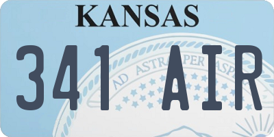 KS license plate 341AIR