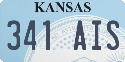 KS license plate 341AIS