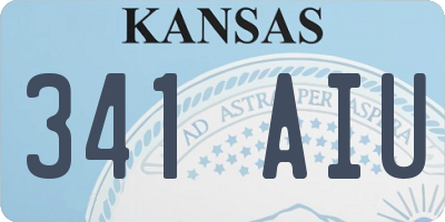 KS license plate 341AIU