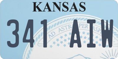 KS license plate 341AIW