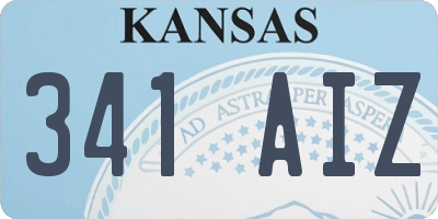 KS license plate 341AIZ