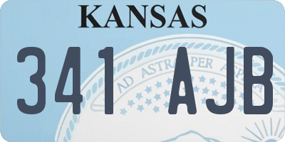 KS license plate 341AJB