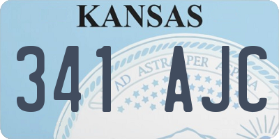 KS license plate 341AJC