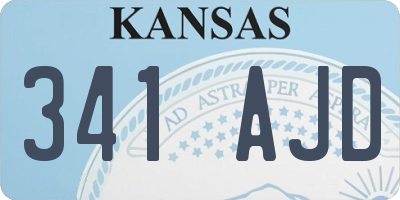 KS license plate 341AJD