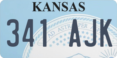KS license plate 341AJK
