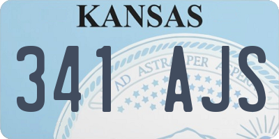 KS license plate 341AJS