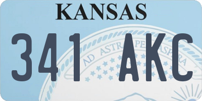 KS license plate 341AKC