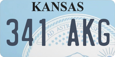 KS license plate 341AKG