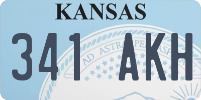 KS license plate 341AKH
