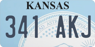 KS license plate 341AKJ