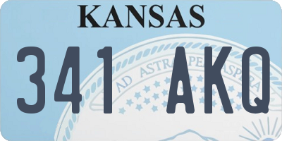 KS license plate 341AKQ
