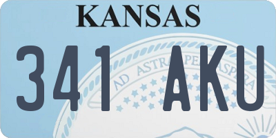 KS license plate 341AKU