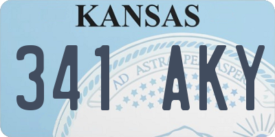KS license plate 341AKY
