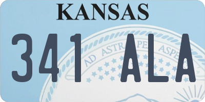 KS license plate 341ALA