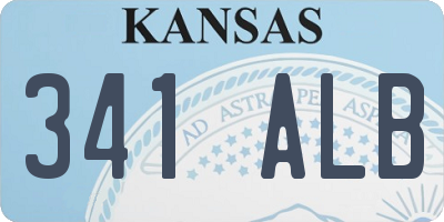 KS license plate 341ALB