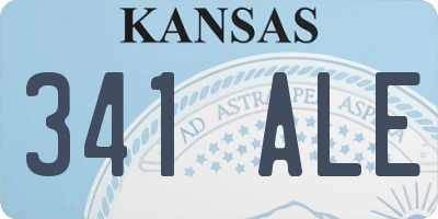 KS license plate 341ALE