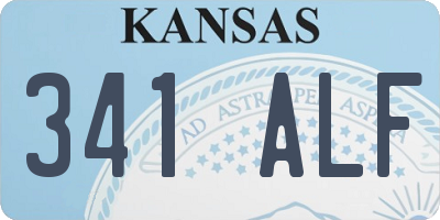 KS license plate 341ALF