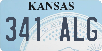 KS license plate 341ALG