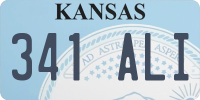 KS license plate 341ALI