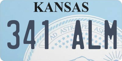 KS license plate 341ALM