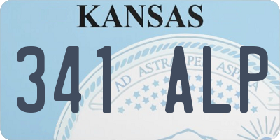 KS license plate 341ALP