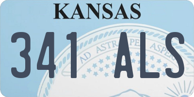 KS license plate 341ALS