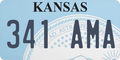 KS license plate 341AMA