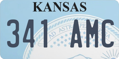 KS license plate 341AMC