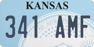 KS license plate 341AMF