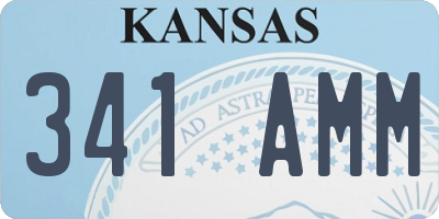 KS license plate 341AMM