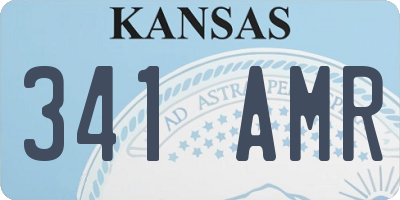 KS license plate 341AMR