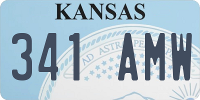 KS license plate 341AMW