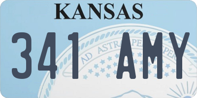 KS license plate 341AMY