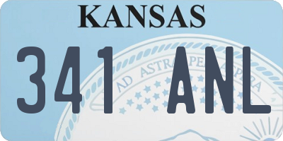 KS license plate 341ANL