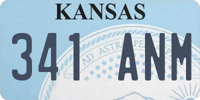 KS license plate 341ANM