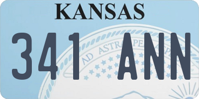 KS license plate 341ANN