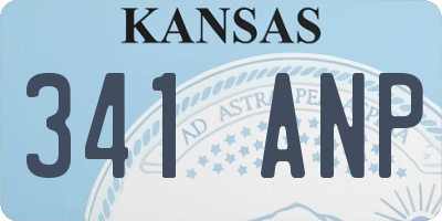KS license plate 341ANP