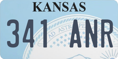 KS license plate 341ANR