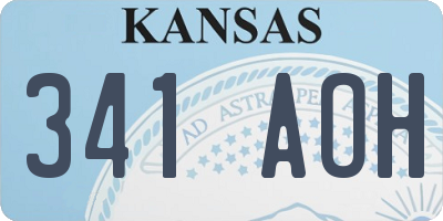 KS license plate 341AOH