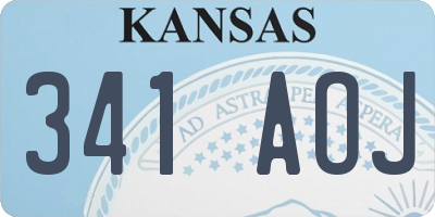 KS license plate 341AOJ
