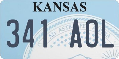 KS license plate 341AOL