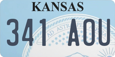 KS license plate 341AOU